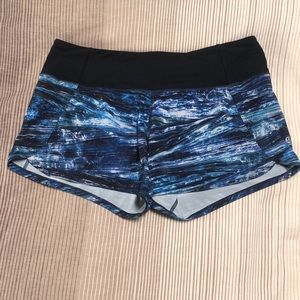 Blue Lululemon Running Shorts